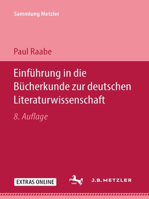 cover image of Einführung in die Bücherkunde zur deutschen Literaturwissenschaft